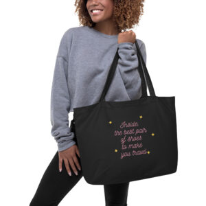 Grand tote bag coton bio BEST SHOES TO DANCE