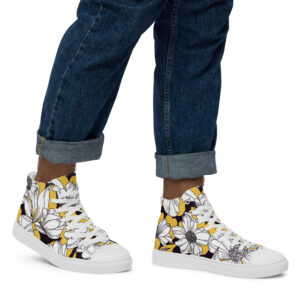 Baskets hautes en toile homme Yellow Flowers